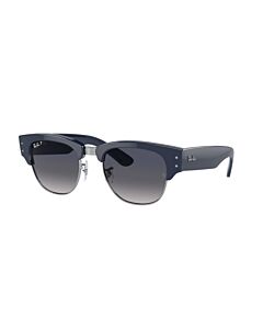 Ray Ban Mega Clubmaster 50 mm Polished Blue On Silver Sunglasses