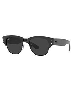Ray Ban Mega Clubmaster 50 mm Polished Grey On Black Sunglasses