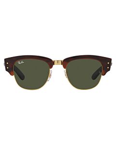 Ray Ban Mega Clubmaster 50 mm Polished Tortoise On Gold Sunglasses
