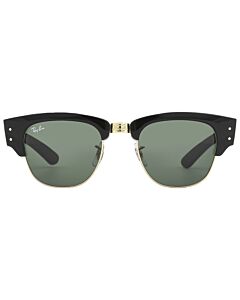 Ray Ban Mega Clubmaster 53 mm Polished Black On Gold Sunglasses