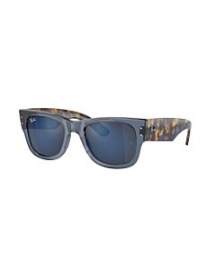 Ray Ban Mega Wayfarer 51 mm Polished Transparent Dark Blue Sunglasses