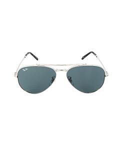 Ray Ban New Aviator 58 mm Polished Silver Sunglasses