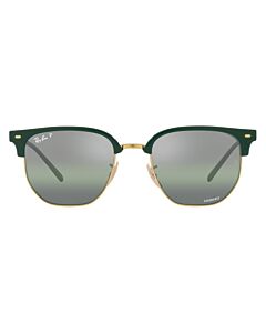 Ray Ban New Clubmaster 51 mm Polished Green On Gold Sunglasses