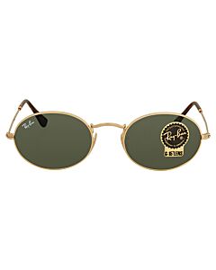 Ray Ban Oval Flat Lenses 51 mm Gold Sunglasses