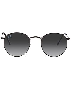 Ray Ban Round Flat Lenses 50 mm Black Sunglasses