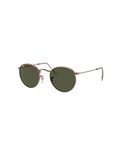 Ray Ban Round Metal 47 mm Polished Rose Gold Sunglasses