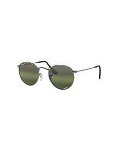Ray Ban Round Metal Chromance 53 mm Polished Gunmetal Sunglasses
