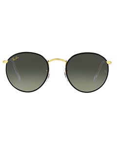 Ray Ban Round Metal Full Color Legend 50 mm Black On Legend Gold Sunglasses
