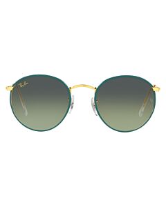 Ray Ban Round Metal Full Color Legend 50 mm Petroleum On Legend Gold Sunglasses