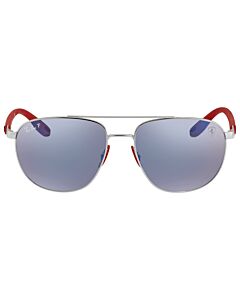 Ray Ban Scuderia Ferrari 57 mm Silver Sunglasses