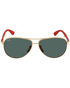 Ray Ban Scuderia Ferrari 61 mm Gold; Black Sunglasses