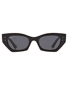 Ray Ban Zena Bio Based 52 mm Polished Black Sunglasses