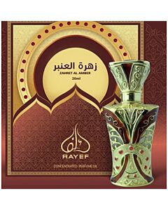 Rayef Zahret Al Amber 0.67oz  Concentrated Perfume Oil