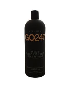 Real Men Mint Thickening Shampoo by GO247 for Men - 33.8 oz Shampoo