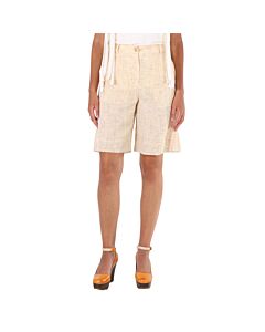 Rejina Pyo Ladies Beige Riley Tweed Shorts, Brand Size 36 (US Size 4)