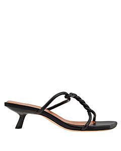 Rejina Pyo Ladies Black Cleo 30mm Leather Sandals, Brand Size 36 (US Size 6)