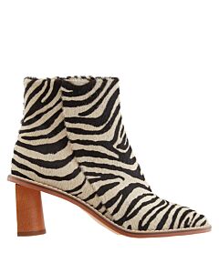 Rejina Pyo Ladies Ponyskin Zebra Edith Leather Ankle Boots