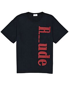 Rhude Men's Black Logo-print Cotton T-shirt