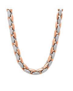 Robert Alton Stainless Steel with Rose Finish Link Chain