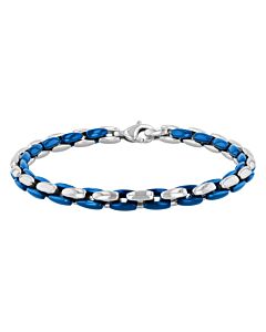 Robert Alton Stainless Steel with White & Blue Finish Bracelet