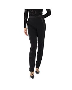 Roberto Cavalli Ladies Black Stretch Wool Crepe Trousers