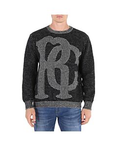 Roberto Cavalli Men's RC Logo Embroidered Oversized Sweater