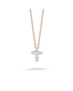 ROBERTO COIN 18K Rose Gold Tiny Treasures Diamond Baby Cross Pendant