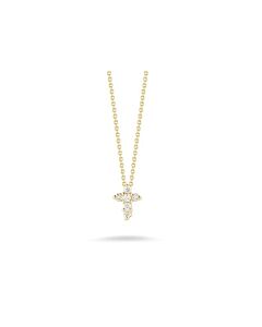 Roberto Coin 18K Yellow Gold Diamond Baby Cross Pendant Necklace