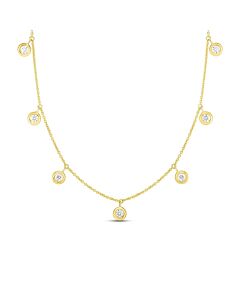 Roberto Coin 18K Yellow Gold Seven-Station Diamond Necklace 530011AYCHX0