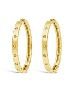 Roberto Coin 18K Yellow Gold Symphony Pois Moi 30mm Hoop Earrings