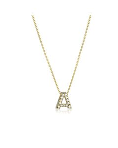 Roberto Coin 18K Yellow Gold Tiny Treasures Letter "A" Initial Necklace
