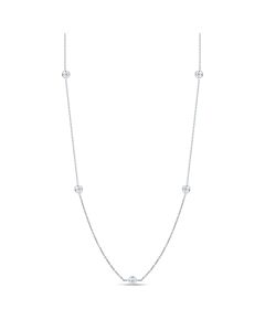 Roberto Coin Diamonds by the Inch 7-Station Diamond Necklace 18K White Gold