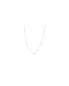 Roberto Coin Diamonds By The Inch White Gold 5 Station Necklace