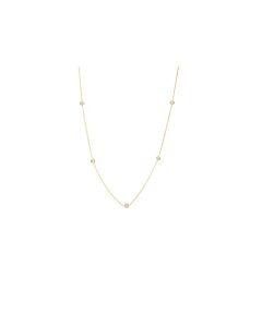 Roberto Coin Diamonds By The Inch Yellow Gold Diamond 5 Station Necklace