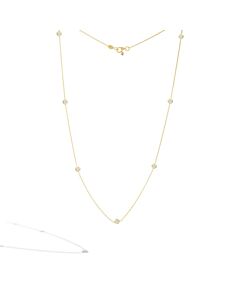 Roberto Coin Diamonds By The Inch Yellow Gold Necklace 18" - 001347AYCHD0