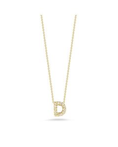 Roberto Coin Love Letter D Pendant Yellow Gold And Diamonds - 001634Aychxd