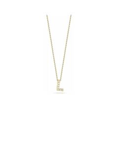 Roberto Coin Love Letter L Pendant Yellow Gold And Diamonds 001634Aychxl