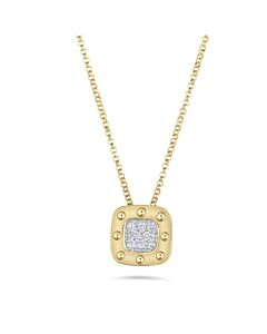 Roberto Coin Pois Moi 18kt Yellow Gold Diamond Pendant Necklace