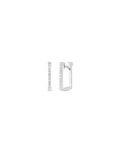 Roberto Coin White Gold Diamond Square Hoop Earrings - 002061AWERX0