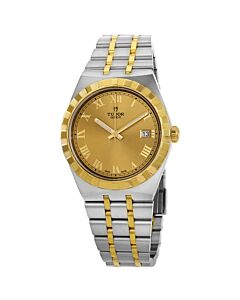 Men's Royal Stainless Steel with 18kt Yellow Gold Links Champagne Dial Watch