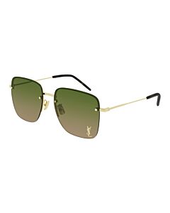 Saint Laurent 58 mm Gold Sunglasses