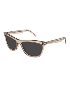 Saint Laurent 58 mm Transparent Brown Sunglasses