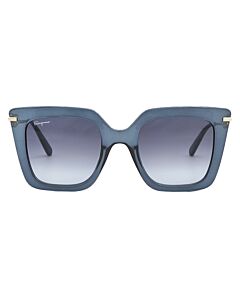 Salvatore Ferragamo 51 mm Transparent Blue Sunglasses