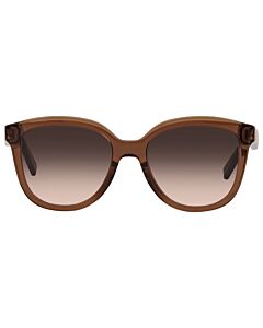 Salvatore Ferragamo 53 mm Crystal Brown Sunglasses