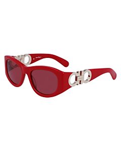 Salvatore Ferragamo 53 mm Red Sunglasses