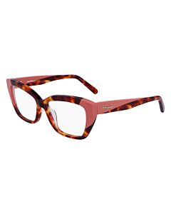 Salvatore Ferragamo 53 mm Red Tortoise/Rose Eyeglass Frames