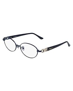 Salvatore Ferragamo 53 mm Shiny Navy Eyeglass Frames