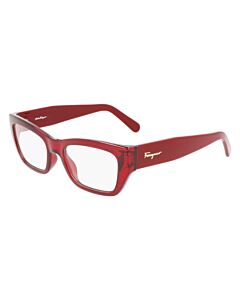 Salvatore Ferragamo 53 mm Transparent Red Eyeglass Frames