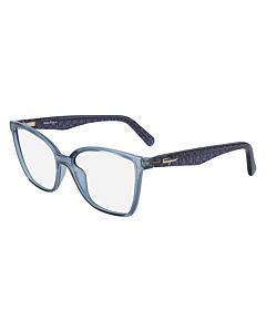 Salvatore Ferragamo 54 mm Crystal Blue/Navy Eyeglass Frames
