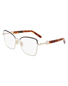 Salvatore Ferragamo 54 mm Gold/Brown Eyeglass Frames
